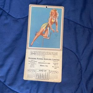 Marilyn Monroe Vintage 1950 Calendar